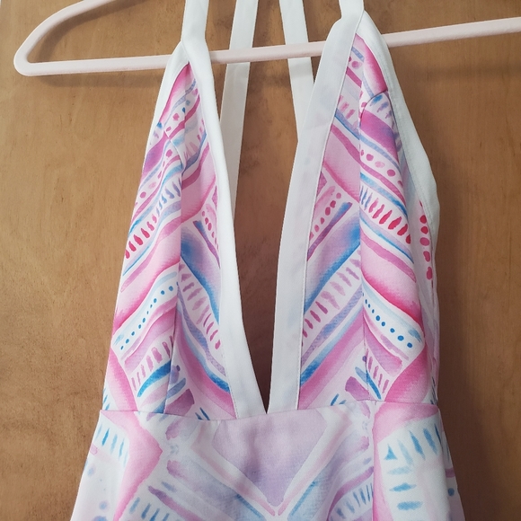 NWOT Sabo Skirt Low V Mini Dress S - Picture 2 of 7